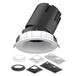 Foco Downlight LED Redondo 60w IP65 TeKnic, Blanco ó Negro